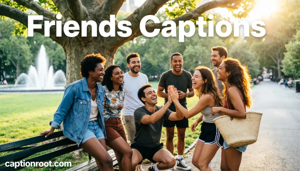 Group of friends laughing together during an outdoor weekend gathering.