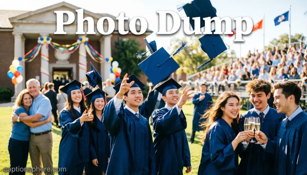 Multiple graduation moments captured throughout celebration day.