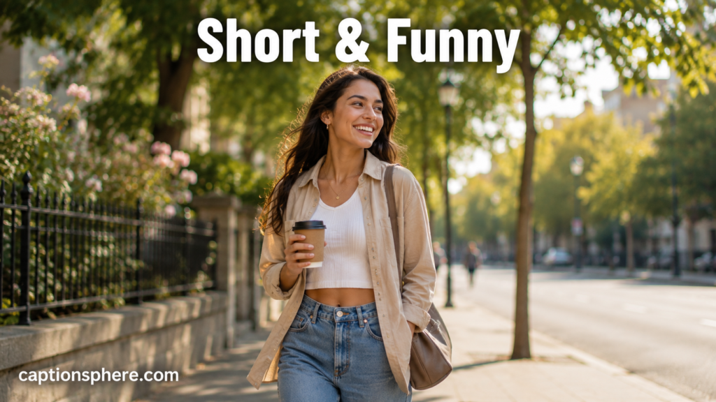 Person smiling while walking outdoors on a sunny afternoon.