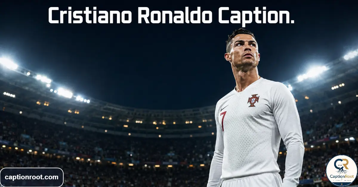 Football superstar in number seven kit standing beneath bright stadium lights.