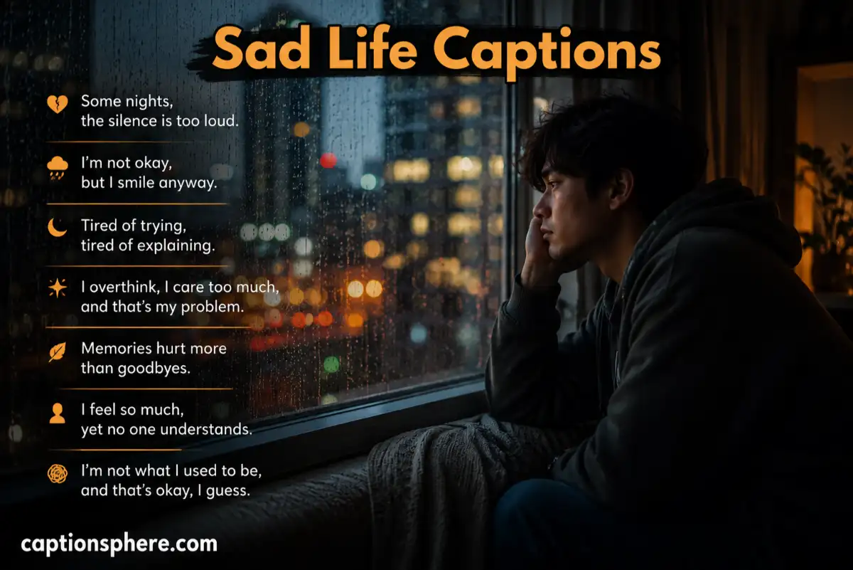 Young adult sitting alone beside a rain-covered window during a quiet evening.