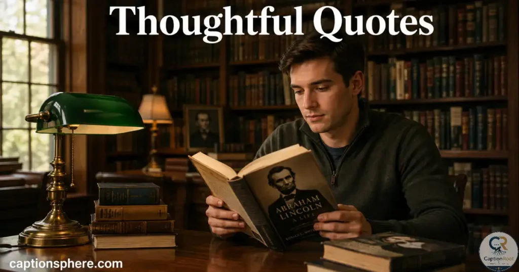 Person reading a history book in a peaceful library.
