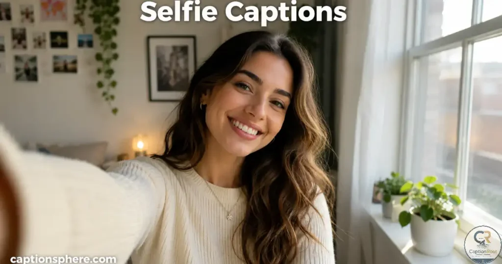 Person taking a natural selfie beside a bright window.