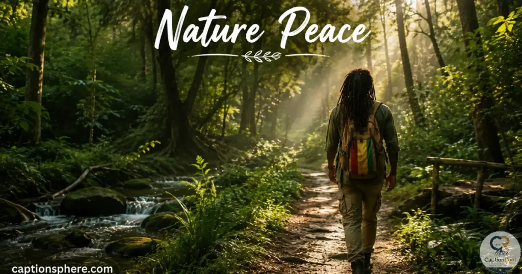 Person walking along a peaceful forest trail surrounded by greenery.