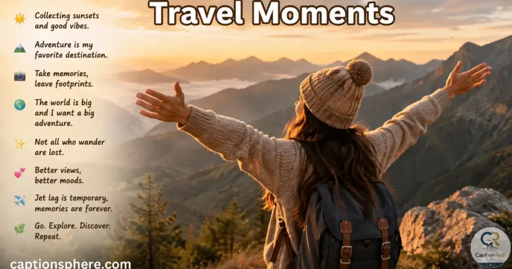 Traveler enjoying a mountain viewpoint during sunrise.
