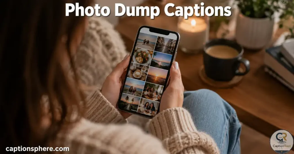 Person browsing recent travel and friendship photos on a smartphone.
