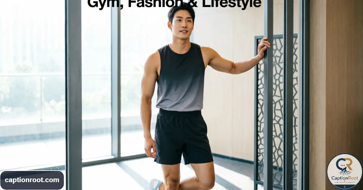 Young adult posing confidently in a modern lifestyle setting after training
